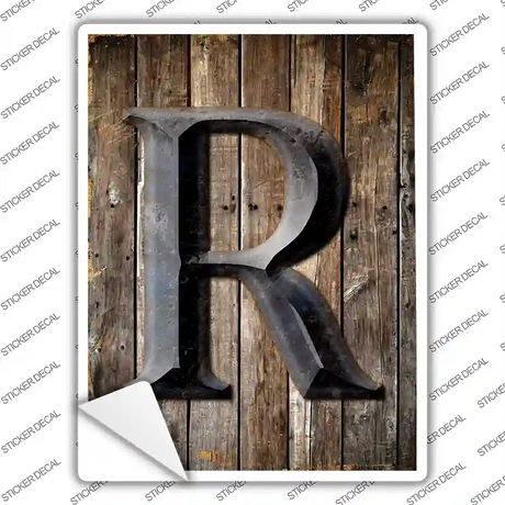 Letter R Novelty Rectangle Sticker Decal