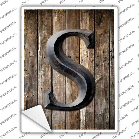 Letter S Novelty Rectangle Sticker Decal