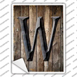 Letter W Novelty Rectangle Sticker Decal