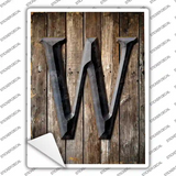 Letter W Novelty Rectangle Sticker Decal