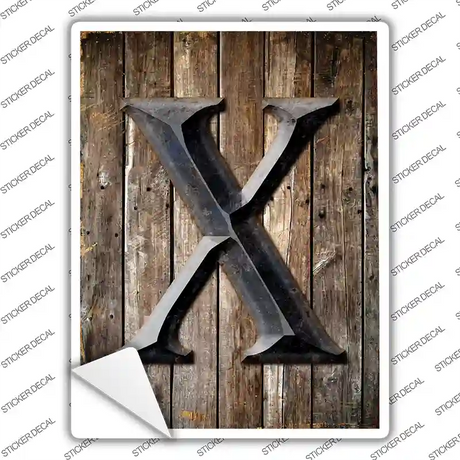 Letter X Novelty Rectangle Sticker Decal