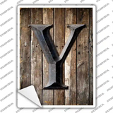 Letter Y Novelty Rectangle Sticker Decal
