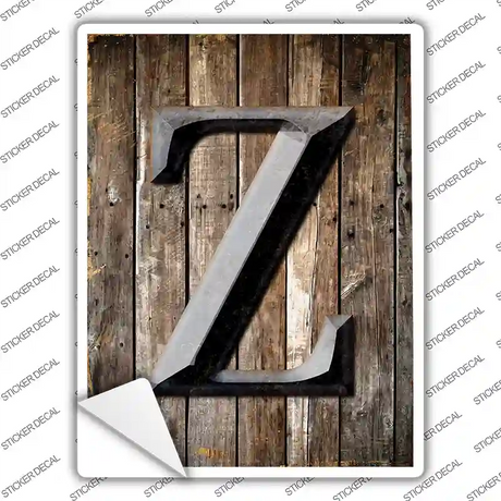 Letter Z Novelty Rectangle Sticker Decal