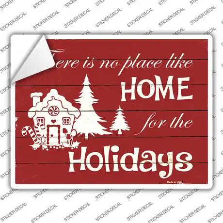 Home For The Holidays Novelty Rectangle Sticker Decal