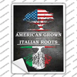 American Grown Italian Roots Novelty Rectangle Sticker Decal