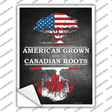 American Grown Canadian Roots Novelty Rectangle Sticker Decal