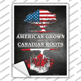 American Grown Canadian Roots Novelty Rectangle Sticker Decal