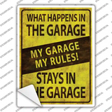 My Garage My Rules Novelty Rectangle Sticker Decal