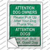 Dog Owners Novelty Rectangle Sticker Decal