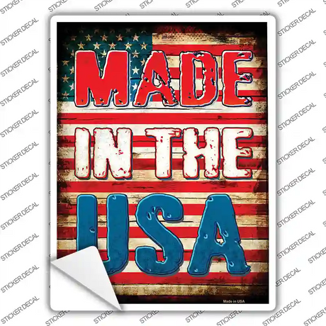 Made In The USA Novelty Rectangle Sticker Decal
