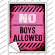 No Boys Allowed Distressed Novelty Rectangle Sticker Decal