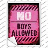 No Boys Allowed Distressed Novelty Rectangle Sticker Decal