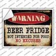 Beer Fridge Novelty Rectangle Sticker Decal