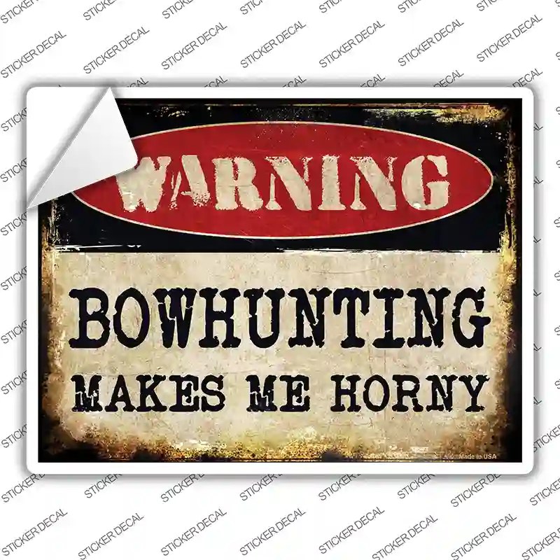 Bowhunting Novelty Rectangle Sticker Decal