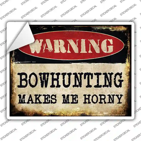 Bowhunting Novelty Rectangle Sticker Decal