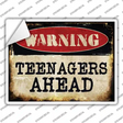Teenagers Ahead Novelty Rectangle Sticker Decal