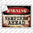 Vampires Ahead Novelty Rectangle Sticker Decal