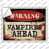 Vampires Ahead Novelty Rectangle Sticker Decal