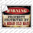 A Mean Old Man Novelty Rectangle Sticker Decal