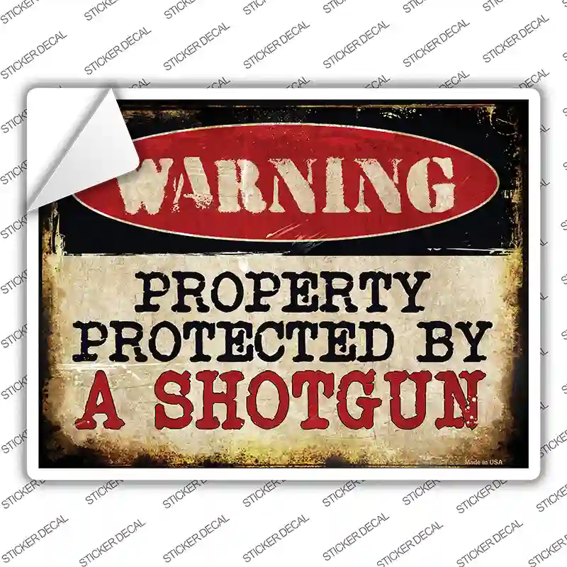 A Shotgun Novelty Rectangle Sticker Decal