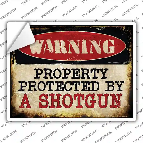 A Shotgun Novelty Rectangle Sticker Decal