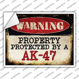 An AK-47 Novelty Rectangle Sticker Decal