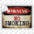 Warning No Smoking Novelty Rectangle Sticker Decal