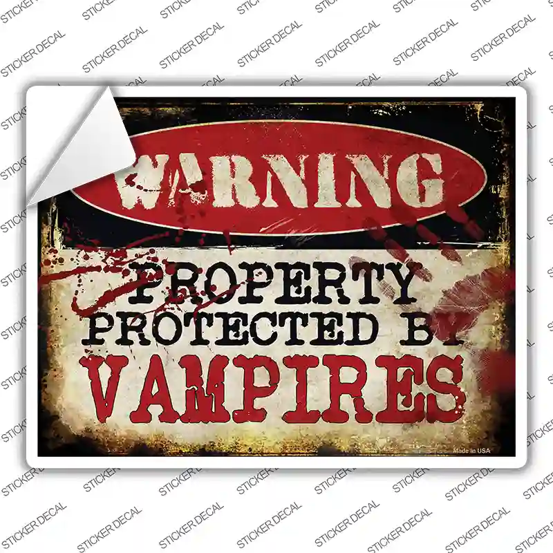 Vampires Novelty Rectangle Sticker Decal