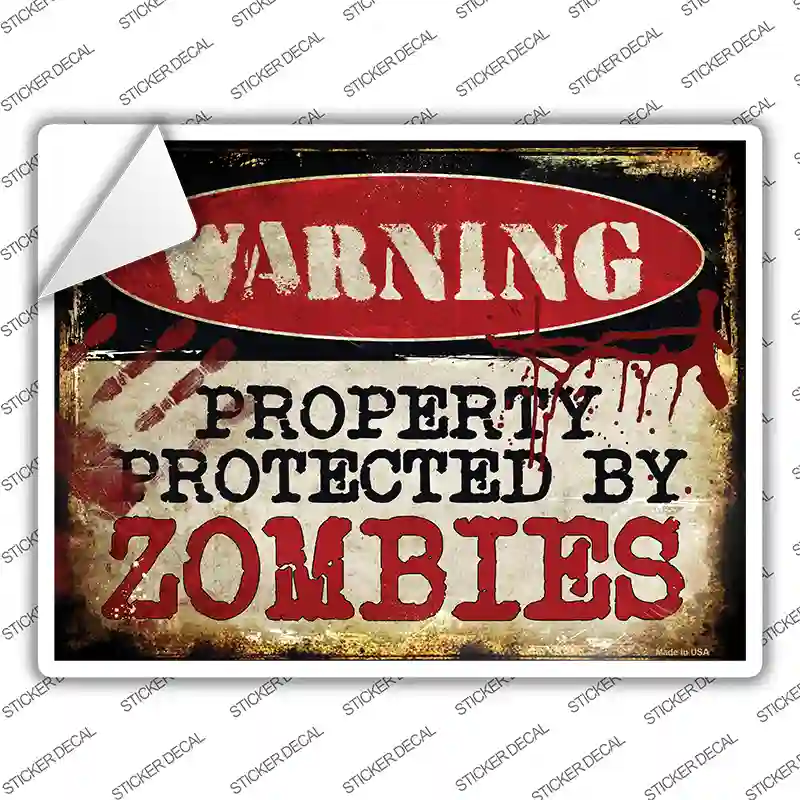Zombies Novelty Rectangle Sticker Decal