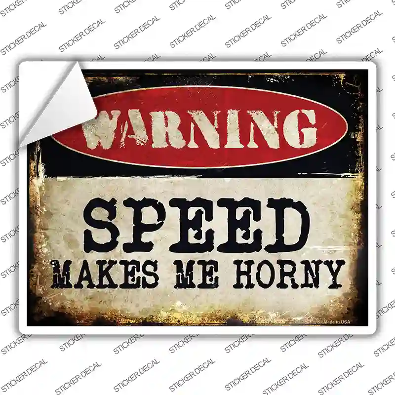 Speed Novelty Rectangle Sticker Decal