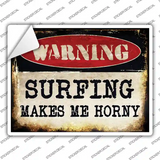 Surfing Novelty Rectangle Sticker Decal