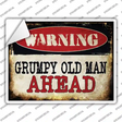 Grumpy Old Man Novelty Rectangle Sticker Decal