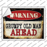 Grumpy Old Man Novelty Rectangle Sticker Decal