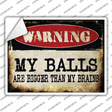 My Balls Novelty Rectangle Sticker Decal
