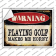 Playing Golf Novelty Rectangle Sticker Decal