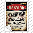 Vampire Only Novelty Rectangle Sticker Decal