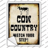 Cow Country Novelty Rectangle Sticker Decal