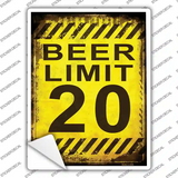 Beer Limit Novelty Rectangle Sticker Decal