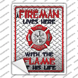 Fireman Novelty Rectangle Sticker Decal