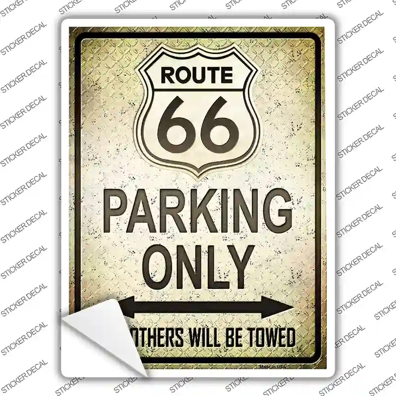 Route 66 Only Novelty Rectangle Sticker Decal