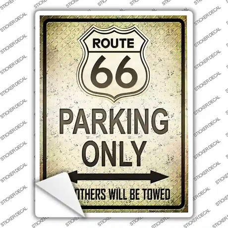 Route 66 Only Novelty Rectangle Sticker Decal