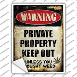 Private Property Novelty Rectangle Sticker Decal