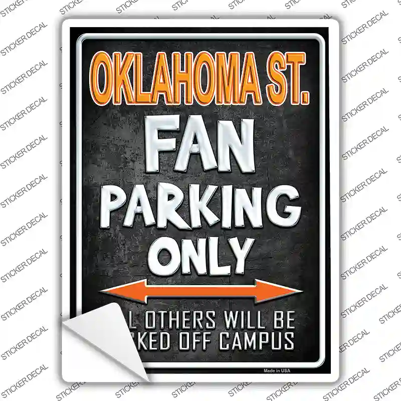 Oklahoma State Novelty Rectangle Sticker Decal