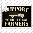 Support Farmers Novelty Rectangle Sticker Decal