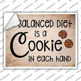 A Balanced Diet Novelty Rectangle Sticker Decal