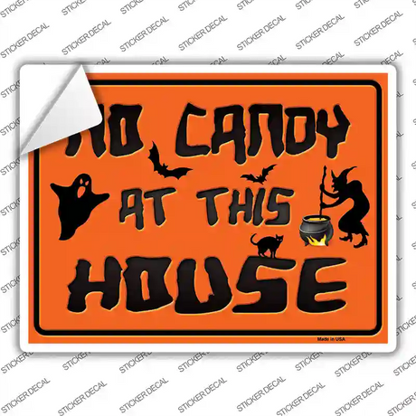 No Candy At This House Novelty Rectangle Sticker Decal