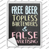 Free Beer Novelty Rectangle Sticker Decal