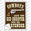 Cowboys Gun Novelty Rectangle Sticker Decal