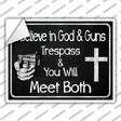 God And Guns Novelty Rectangle Sticker Decal