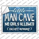 Little Man Cave Novelty Rectangle Sticker Decal